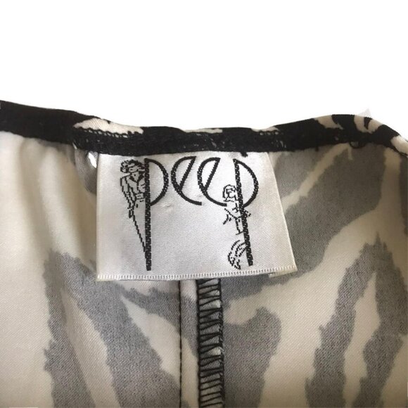 Peep women Strapless Mini Dress stretch Size S color black and white - Picture 6 of 6